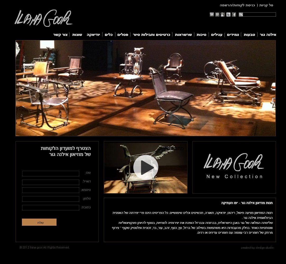 עיצוב אתר סחר לאומנית אילנה גור